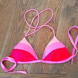 Victoria's secret pink triangle bikini tie top